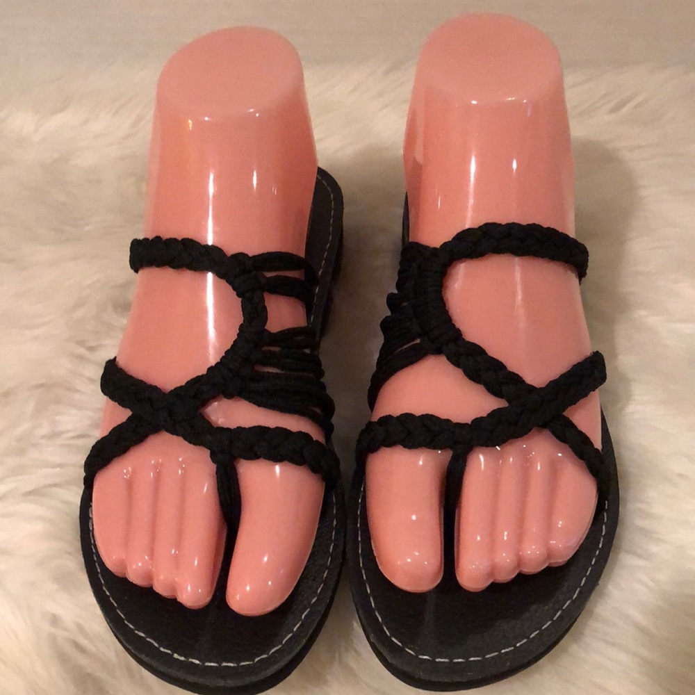 Morbarrz Thong Woven Strap Sandals